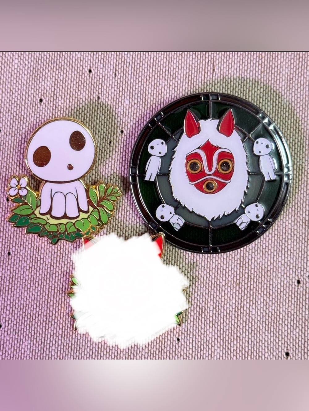 Studio Ghibli Mononoke forest spirits kodama pins limited edition enamel